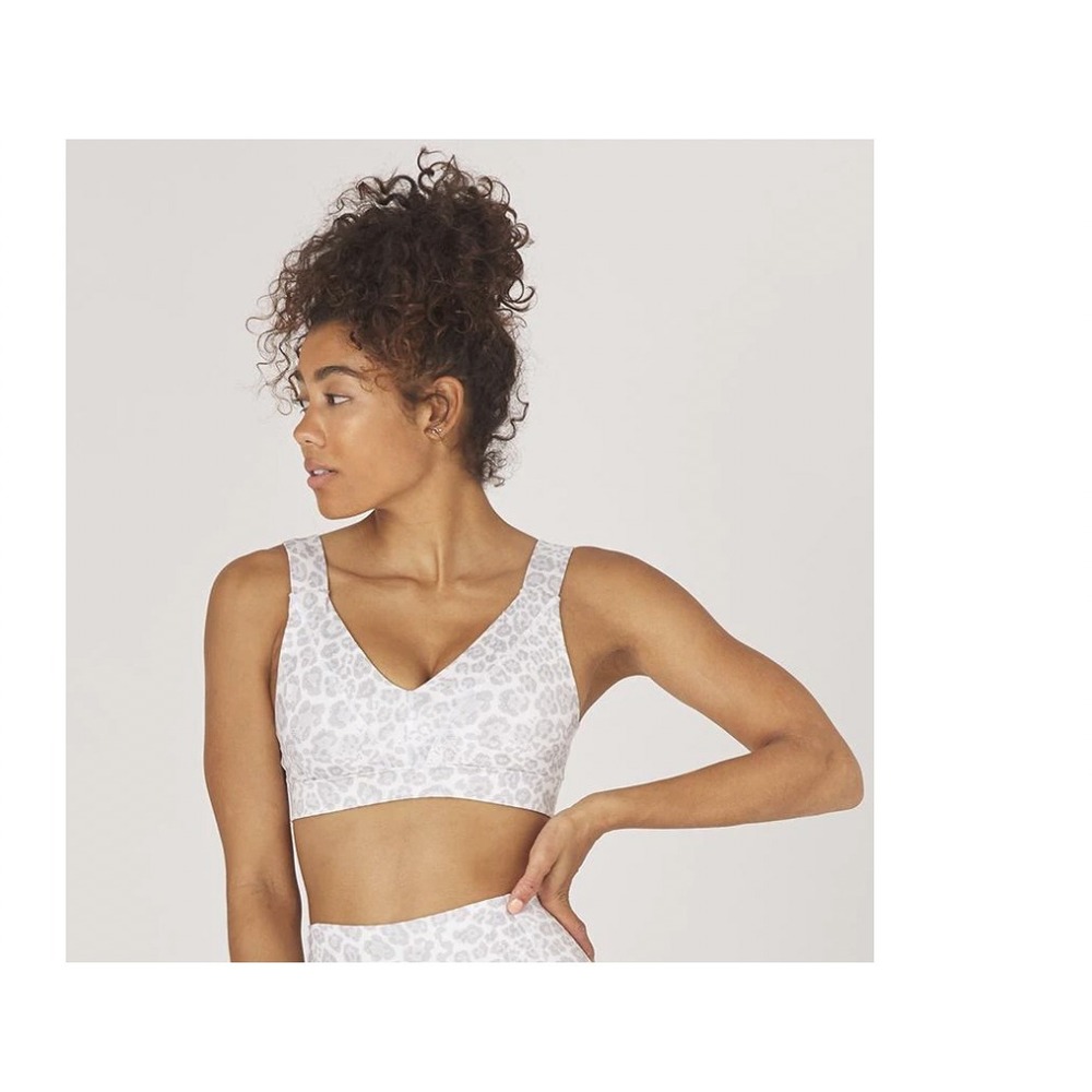 Glyder‎ Tide Sports Bra Women's XS Ice Leopard Medium Impact NWT